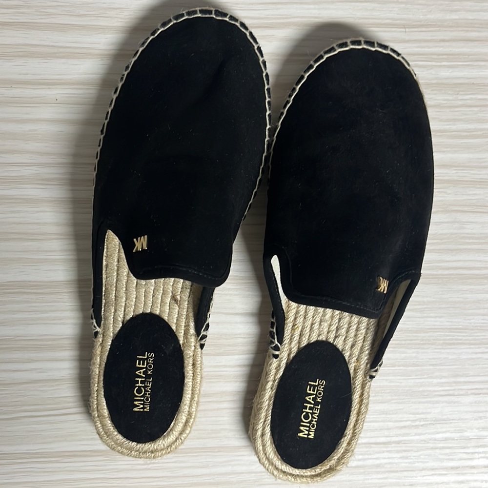 NWOT Michael Kors Black Espadrille Mules - Picture 2 of 5